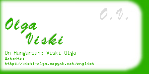 olga viski business card